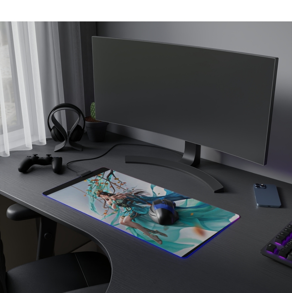 LED gaming mouse pad 23x11